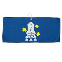 Retro Apollo 11 Spaceship Large Microfiber Waffle Golf Towel