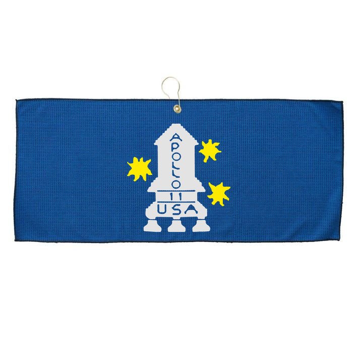 Retro Apollo 11 Spaceship Large Microfiber Waffle Golf Towel