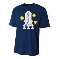 Retro Apollo 11 Spaceship Youth Performance Sprint T-Shirt