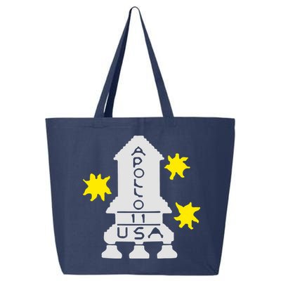 Retro Apollo 11 Spaceship 25L Jumbo Tote