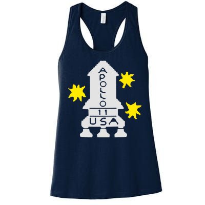 Retro Apollo 11 Spaceship Women's Racerback Tank