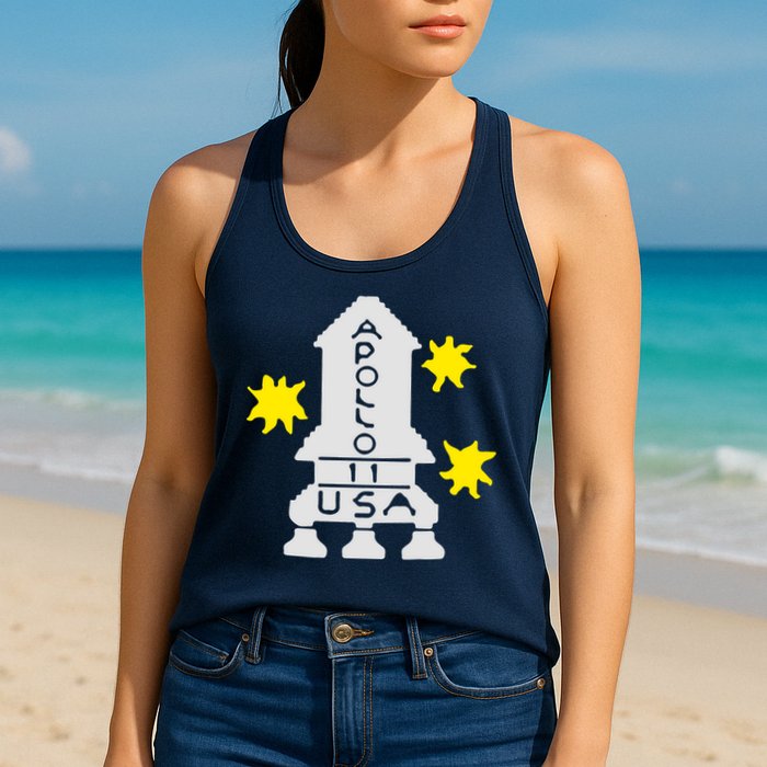 Retro Apollo 11 Spaceship Womens Tank Top