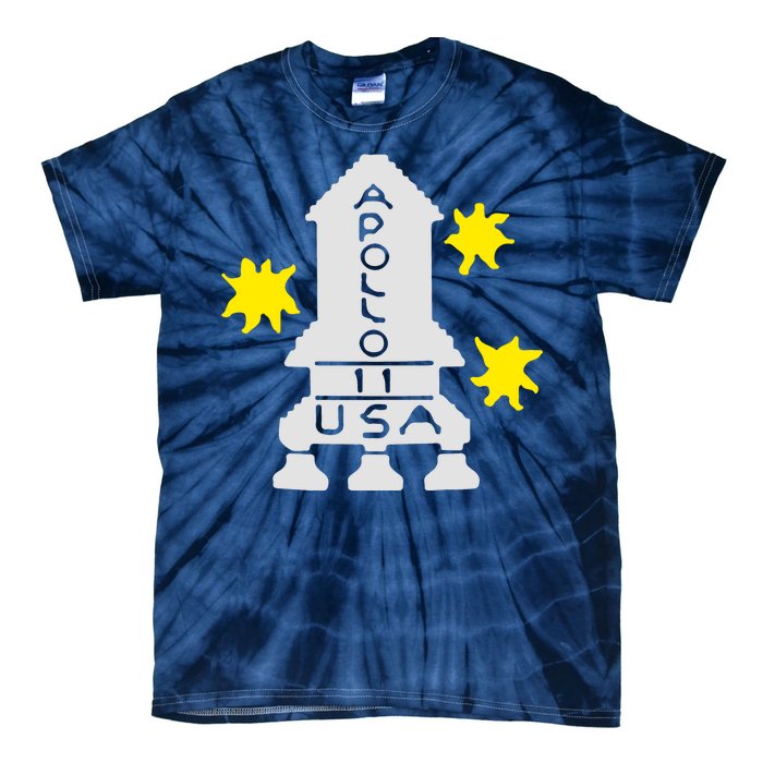 Retro Apollo 11 Spaceship Tie-Dye T-Shirt