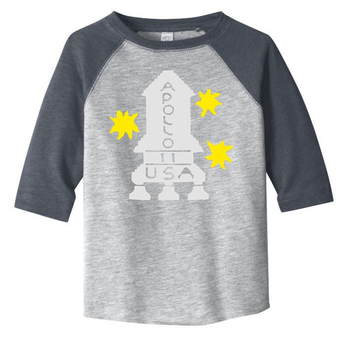 Retro Apollo 11 Spaceship Toddler Fine Jersey T-Shirt
