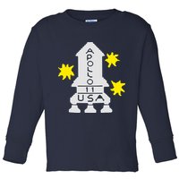 Retro Apollo 11 Spaceship Toddler Long Sleeve Shirt