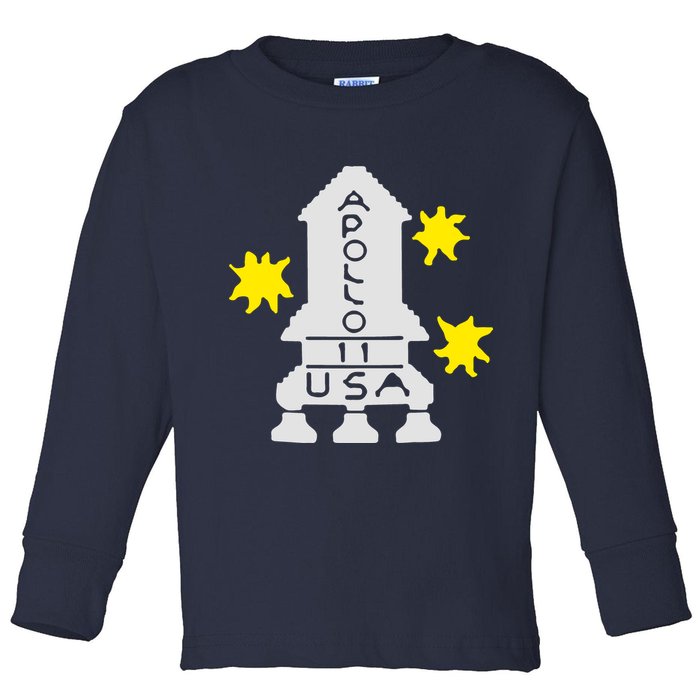 Retro Apollo 11 Spaceship Toddler Long Sleeve Shirt
