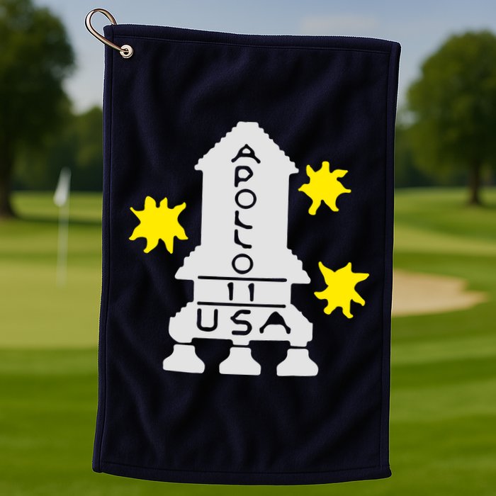 Retro Apollo 11 Spaceship Golf Towel