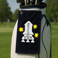 Retro Apollo 11 Spaceship Golf Towel