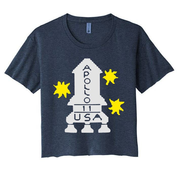 Retro Apollo 11 Spaceship Crop Top