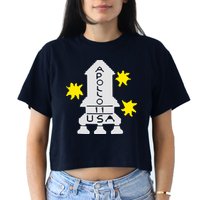 Retro Apollo 11 Spaceship Crop Top