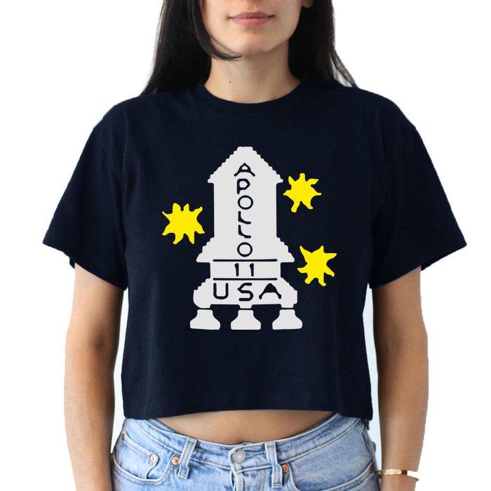 Retro Apollo 11 Spaceship Crop Top