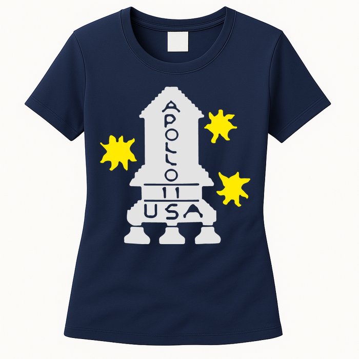 Retro Apollo 11 Spaceship Womens T-Shirt
