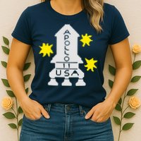 Retro Apollo 11 Spaceship Womens T-Shirt