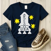 Retro Apollo 11 Spaceship Womens T-Shirt