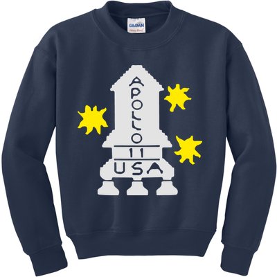 Retro Apollo 11 Spaceship Kids Sweatshirt