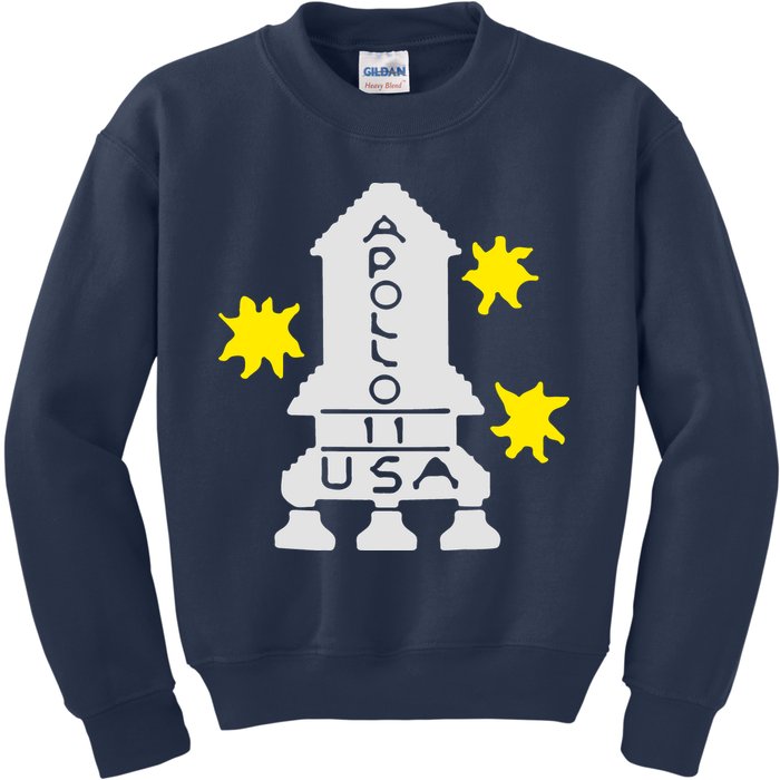 Retro Apollo 11 Spaceship Kids Sweatshirt