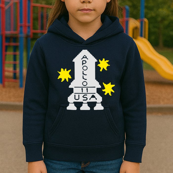 Retro Apollo 11 Spaceship Kids Hoodie
