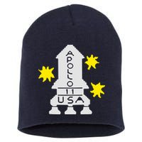 Retro Apollo 11 Spaceship Short Acrylic Beanie