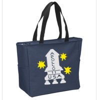 Retro Apollo 11 Spaceship Zip Tote Bag