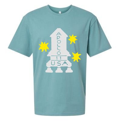 Retro Apollo 11 Spaceship Sueded Cloud Jersey T-Shirt