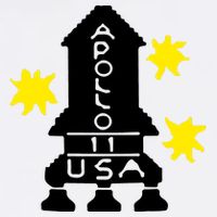 Retro Apollo 11 Spaceship Garment-Dyed Sweatshirt