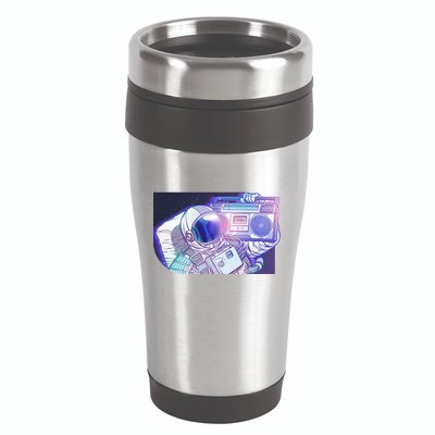 Retro Astronaut Galazy Boombox 16oz Travel Tumbler