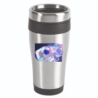 Retro Astronaut Galazy Boombox 16oz Travel Tumbler