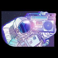 Retro Astronaut Galazy Boombox Wool Snapback Cap