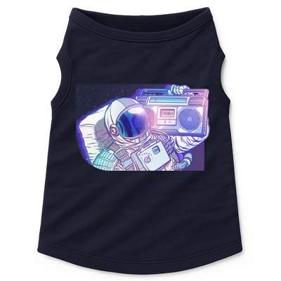 Retro Astronaut Galazy Boombox Doggie Tank