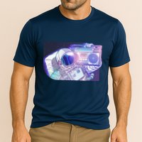 Retro Astronaut Galazy Boombox Performance Shirt