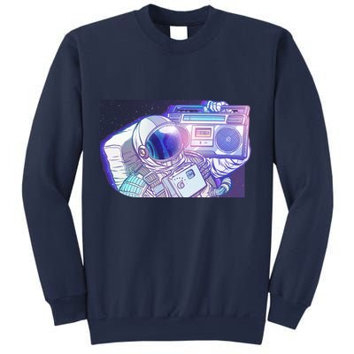 Retro Astronaut Galazy Boombox Sweatshirt