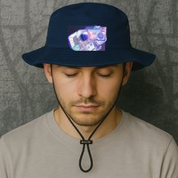 Retro Astronaut Galazy Boombox Bucket Hat