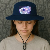Retro Astronaut Galazy Boombox Bucket Hat