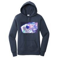 Retro Astronaut Galazy Boombox Women's Pullover Hoodie