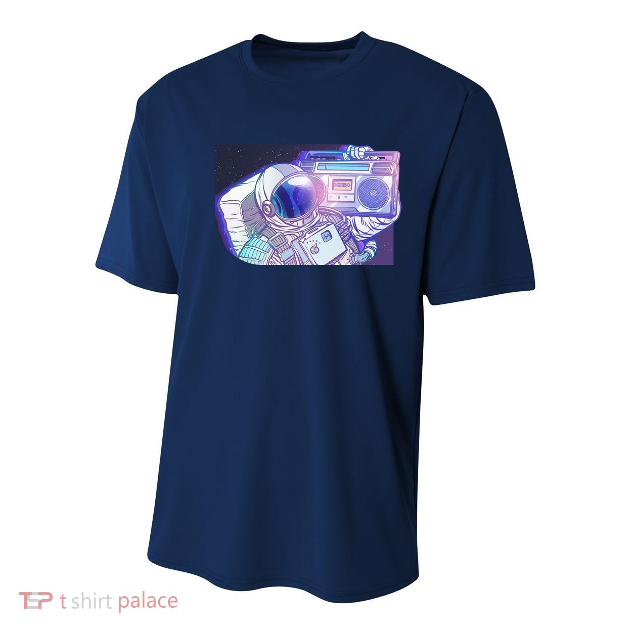 Retro Astronaut Galazy Boombox Youth Performance Sprint T-Shirt