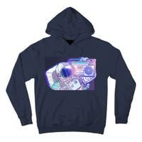 Retro Astronaut Galazy Boombox Tall Hoodie
