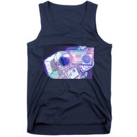 Retro Astronaut Galazy Boombox Tank Top