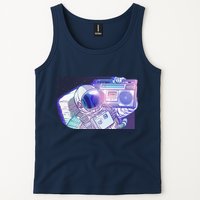 Retro Astronaut Galazy Boombox Tank Top