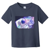 Retro Astronaut Galazy Boombox Toddler T-Shirt