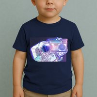 Retro Astronaut Galazy Boombox Toddler T-Shirt