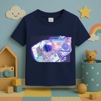 Retro Astronaut Galazy Boombox Toddler T-Shirt