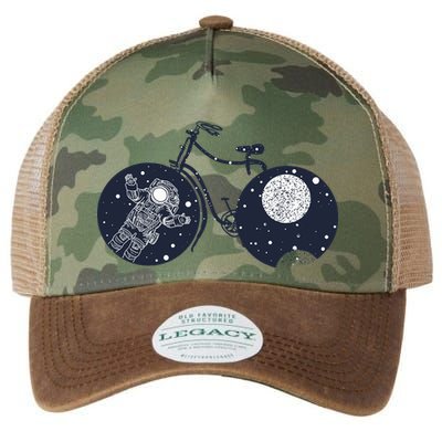 Retro Astronaut Space Bicycle Legacy Tie Dye Trucker Hat