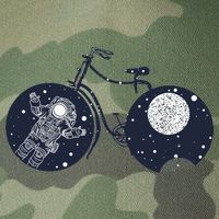 Retro Astronaut Space Bicycle Legacy Tie Dye Trucker Hat