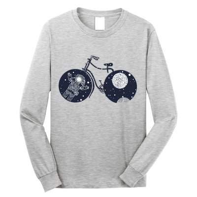 Retro Astronaut Space Bicycle Long Sleeve Shirt