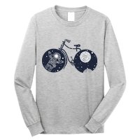 Retro Astronaut Space Bicycle Long Sleeve Shirt