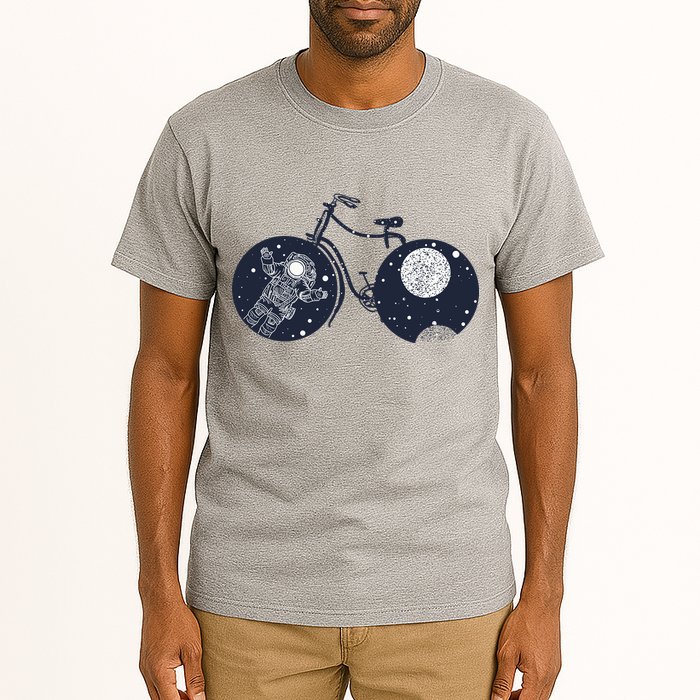 Retro Astronaut Space Bicycle Tall T-Shirt