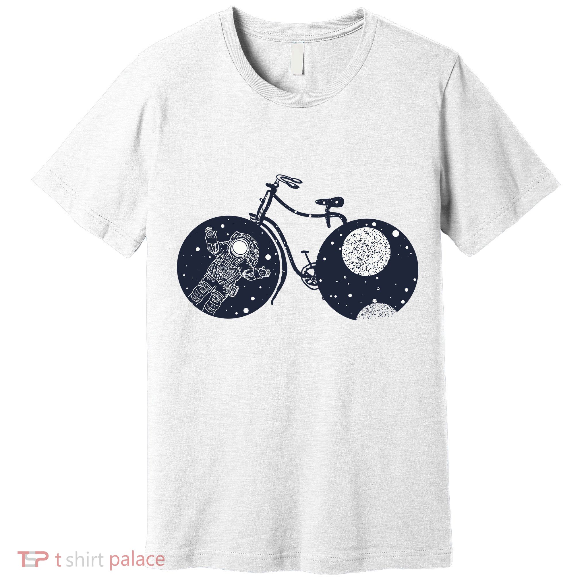Retro Astronaut Space Bicycle Premium T-Shirt