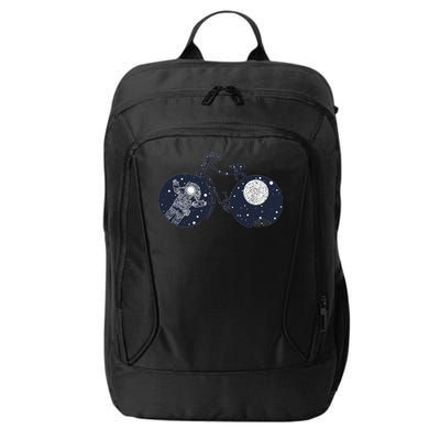 Retro Astronaut Space Bicycle City Backpack