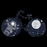 Retro Astronaut Space Bicycle Backpack
