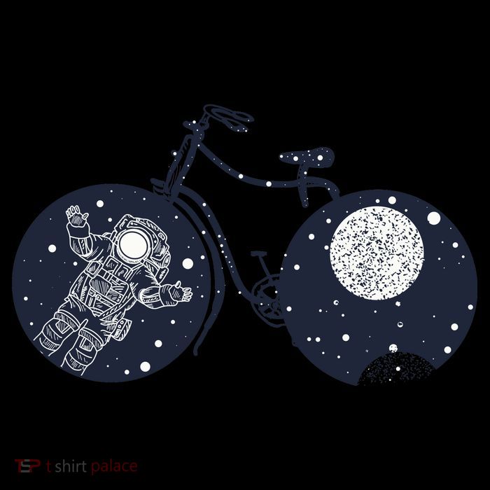 Retro Astronaut Space Bicycle Mug